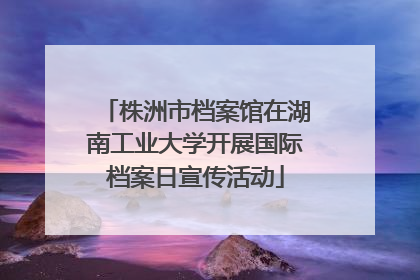株洲市档案馆在湖南工业大学开展国际档案日宣传活动