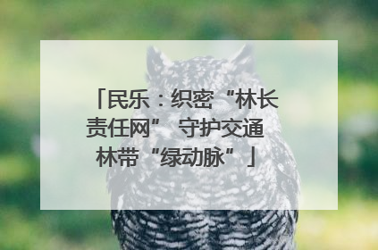 民乐：织密“林长责任网” 守护交通林带“绿动脉”