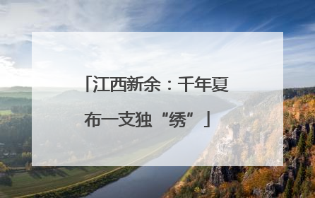 江西新余：千年夏布一支独“绣”