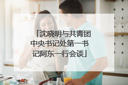 沈晓明与共青团中央书记处第一书记阿东一行会谈