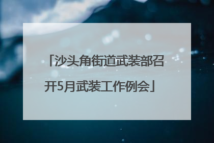 沙头角街道武装部召开5月武装工作例会