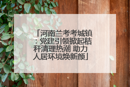 河南兰考考城镇：党建引领掀起秸秆清理热潮 助力人居环境焕新颜