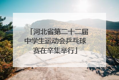 河北省第二十二届中学生运动会乒乓球赛在辛集举行