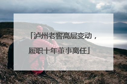 泸州老窖高层变动，履职十年董事离任