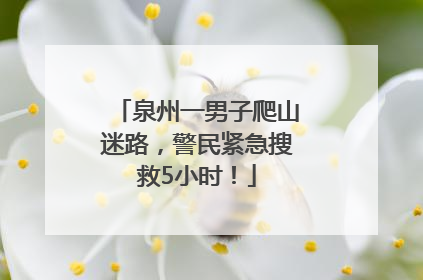 泉州一男子爬山迷路，警民紧急搜救5小时！