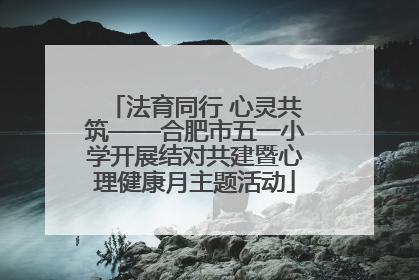 法育同行 心灵共筑——合肥市五一小学开展结对共建暨心理健康月主题活动
