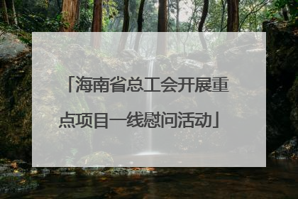 海南省总工会开展重点项目一线慰问活动