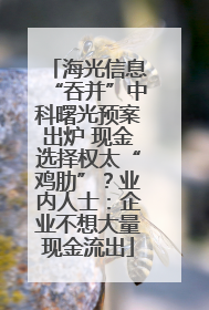 海光信息“吞并”中科曙光预案出炉 现金选择权太“鸡肋”？业内人士：企业不想大量现金流出