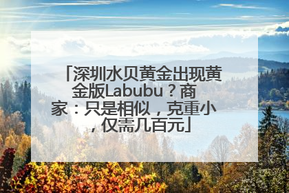 深圳水贝黄金出现黄金版Labubu？商家：只是相似，克重小，仅需几百元