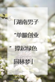 湖南男子“单腿创业”撑起绿色园林梦