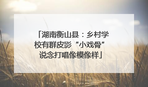 湖南衡山县：乡村学校有群皮影“小戏骨” 说念打唱像模像样