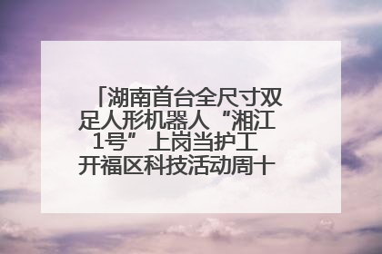 湖南首台全尺寸双足人形机器人“湘江1号”上岗当护工 开福区科技活动周十大科创项目签约