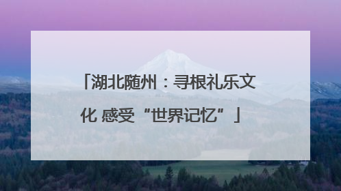 湖北随州：寻根礼乐文化 感受“世界记忆”
