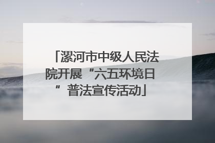 漯河市中级人民法院开展“六五环境日”普法宣传活动