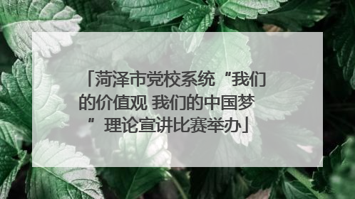菏泽市党校系统“我们的价值观 我们的中国梦”理论宣讲比赛举办