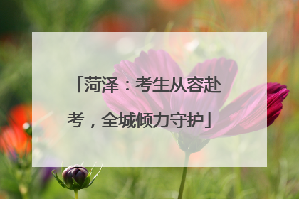 菏泽：考生从容赴考，全城倾力守护