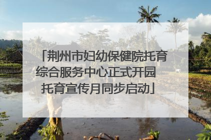 荆州市妇幼保健院托育综合服务中心正式开园 托育宣传月同步启动