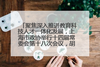 聚焦深入推进教育科技人才一体化发展，上海市政协举行十四届常委会第十八次会议，胡文容出席并讲话