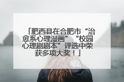 肥西县在合肥市“治愈系心理漫画”“校园心理剧剧本”评选中荣获多项大奖！