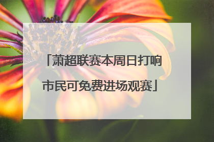 萧超联赛本周日打响 市民可免费进场观赛