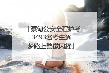 蔡甸公安全程护考 3493名考生逐梦路上警徽闪耀
