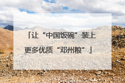 让“中国饭碗”装上更多优质“邓州粮”