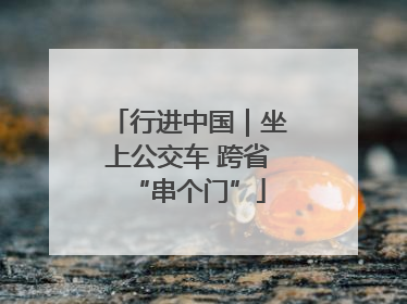 行进中国｜坐上公交车 跨省“串个门”