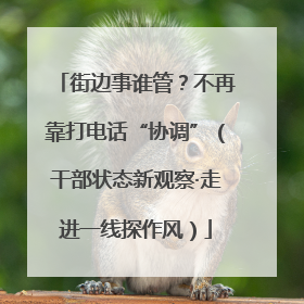 街边事谁管？不再靠打电话“协调”（干部状态新观察·走进一线探作风）