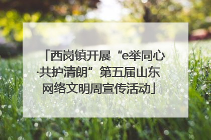 西岗镇开展“e举同心·共护清朗”第五届山东网络文明周宣传活动