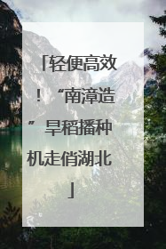 轻便高效！“南漳造”旱稻播种机走俏湖北