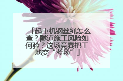 起重机钢丝绳怎么查？隧道施工风险如何验？这场竞赛把工地变“考场”