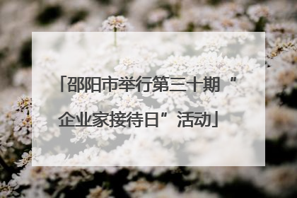 邵阳市举行第三十期“企业家接待日”活动