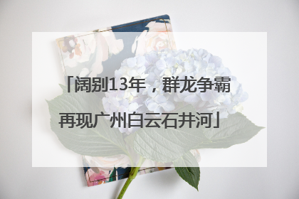阔别13年，群龙争霸再现广州白云石井河