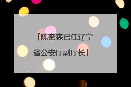 陈密森已任辽宁省公安厅副厅长
