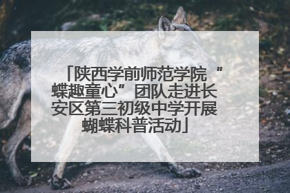 陕西学前师范学院“蝶趣童心”团队走进长安区第三初级中学开展蝴蝶科普活动