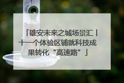 雄安未来之城场景汇丨十一个体验区铺就科技成果转化“高速路”
