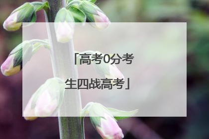 高考0分考生四战高考