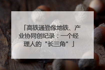 高铁通勤像地铁、产业协同创纪录：一个经理人的“长三角”
