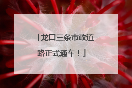 龙口三条市政道路正式通车！