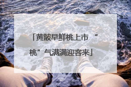 黄陂早鲜桃上市 “桃”气满满迎客来