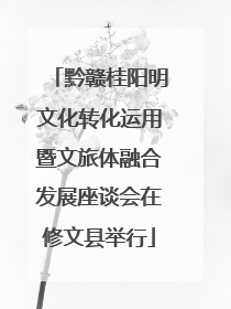 黔赣桂阳明文化转化运用暨文旅体融合发展座谈会在修文县举行