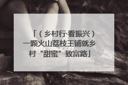 （乡村行·看振兴）一颗火山荔枝王铺就乡村“甜蜜”致富路