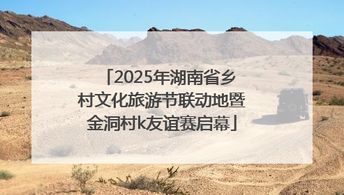2025年湖南省乡村文化旅游节联动地暨金洞村k友谊赛启幕