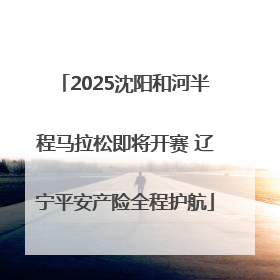2025沈阳和河半程马拉松即将开赛 辽宁平安产险全程护航