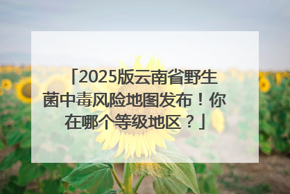 2025版云南省野生菌中毒风险地图发布！你在哪个等级地区？