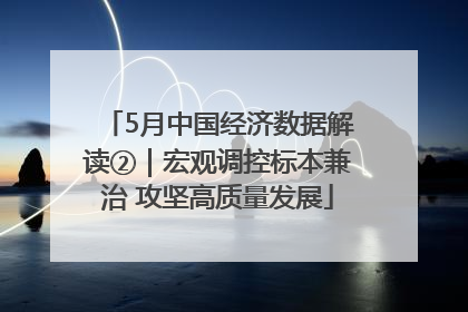 5月中国经济数据解读②｜宏观调控标本兼治 攻坚高质量发展